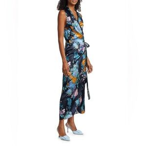 Vince Multicolor satin Floral Dress